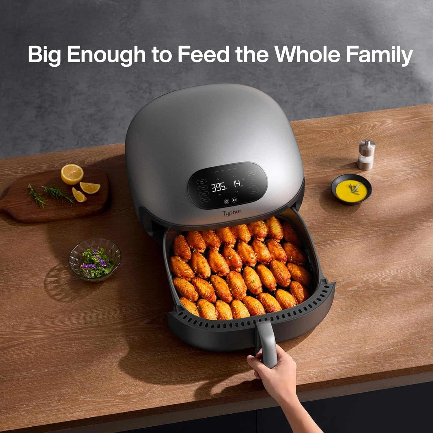 Dome 2 Air Fryer, Extra Large with Superior Airflow, Self-Cleaning Smart Digital Fryer with PFAS Free Basket for Quick Easy Meals, up to 32 Chicken Wings Capacity [New Version]