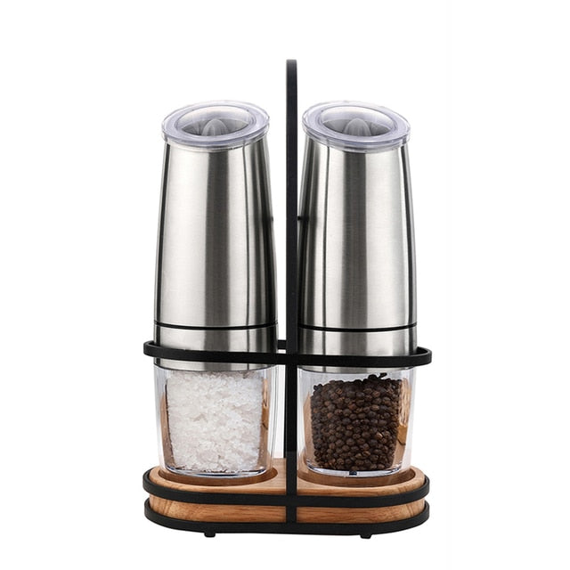 Electric Stainless-Steel Salt and Pepper Set