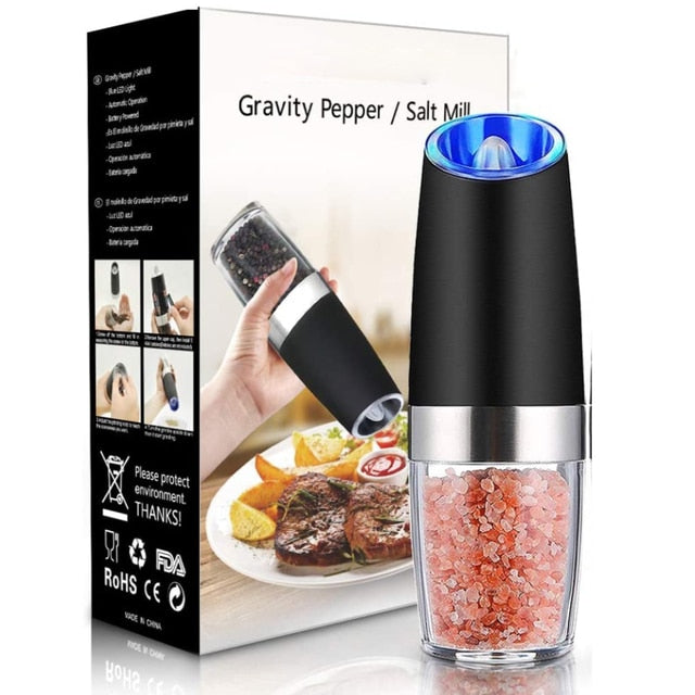 Electric Stainless-Steel Salt and Pepper Set