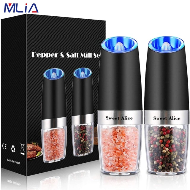 Electric Stainless-Steel Salt and Pepper Set